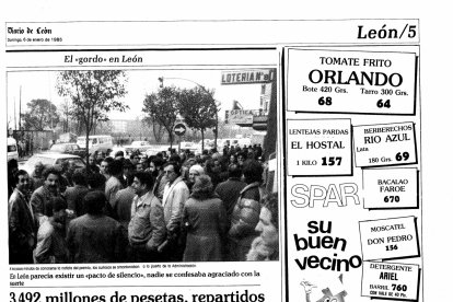 En el barrio del Crucero hubo mucha expectación con el premio de 1985.