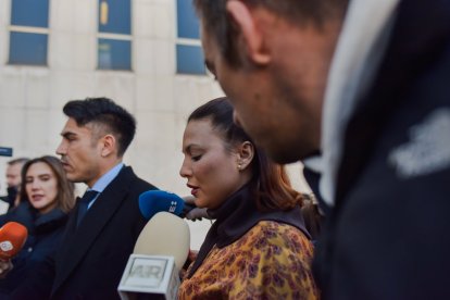 Mouliaá ayer, al salir de los juzgados. 