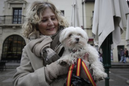 Bendición de los animales por San Antón en la plaza de San Marcelo en León.