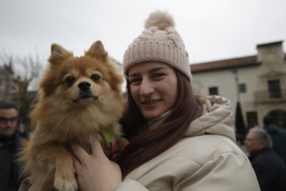 Bendición de los animales por San Antón en la plaza de San Marcelo en León.