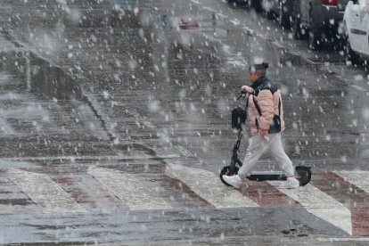 Nieve en Ponferrada.