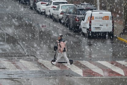 Nieve en Ponferrada.