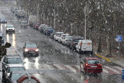 Nieve en Ponferrada.