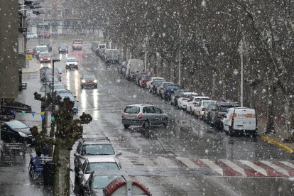 Nieve en Ponferrada.