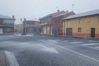 Nieve en San Miguel de Camino.