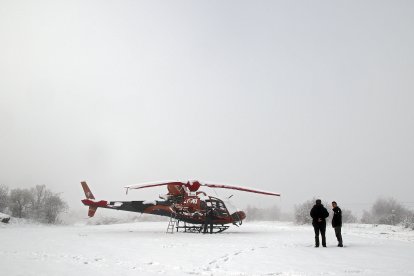 La comarca leonesa de los Argüellos amanece cubierta por la nevada de la noche anterior.