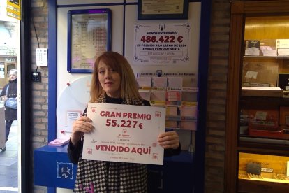 Administración de lotería en la que se selló el boleto premiado.