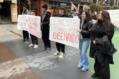 Manifestación por la calidad de la enseñanza pública en León.