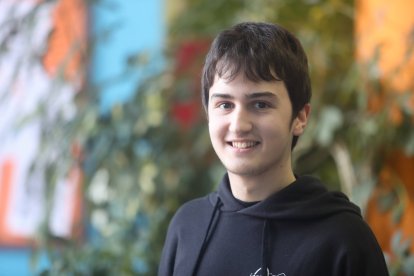 El estudiante Ángel Ibáñez.