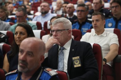 El director de la IACP, durante su participación en un congreso policial en Ponferrada.