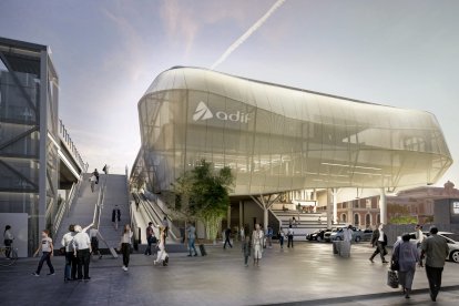 Imagen de la futura estación de tren de Valladolid Campo Grande.