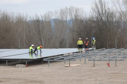 Instalación de un nuevo parque de placas solares en la Ciuden de Cubillos.