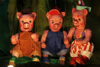 Los protagonistas de 'Los tres cerditos'