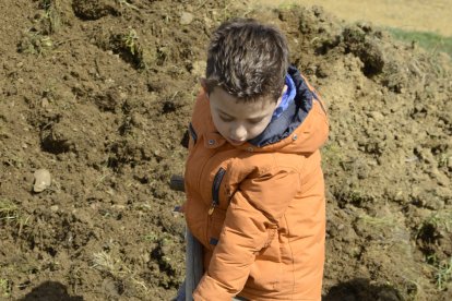 Niños del municipio plantan árboles del Bosque de los Sueños en Calzadilla de los Hermanillos.