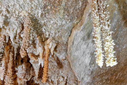 Interior de la Cueva de Valdelajo en Sabero.