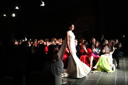 Asistentes a la jornada de inauguración del evento, con la puesta de largo de la nueva colección de Silvia Fernández.