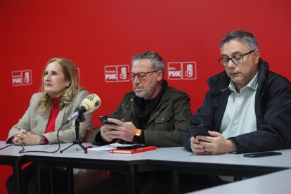 Regina Gancedo, José Antonio Cartón y Andrés Gabella, en rueda de prnsa.