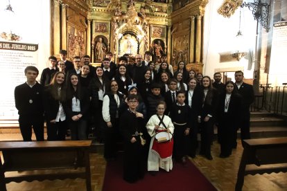 Miniprocesión de los más pequeños en Ponferrada.