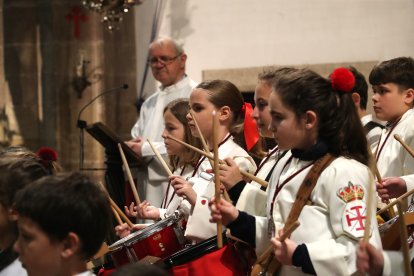 Miniprocesión de los más pequeños en Ponferrada.