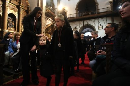Miniprocesión de los más pequeños en Ponferrada.