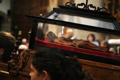 Miniprocesión de los más pequeños en Ponferrada.