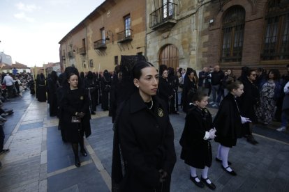 Procesión del Cristo del Gran Poder el Domingo de Ramos en León.