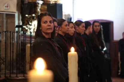 El Viacrucis Penitencial de Ponferrada, bajo cubierto en La Encina.