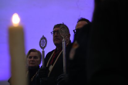 El Viacrucis Penitencial de Ponferrada, bajo cubierto en La Encina.