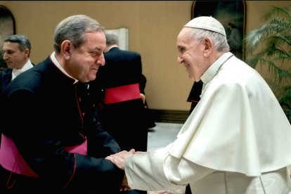 José Manuel del Río con el papa Francisco en una imagen de archivo.