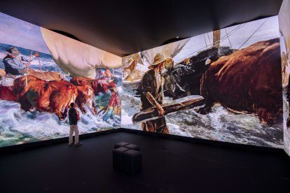 Sala sensorial de la exposición inmersiva sobre la obra de Sorolla.