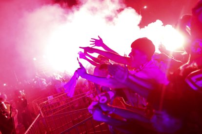 La Cultural celebra el ascenso a Segunda División en Guzmán.