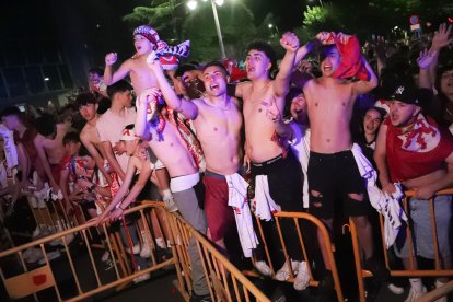 La Cultural celebra el ascenso a Segunda División en Guzmán.