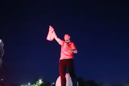 La Cultural celebra el ascenso a Segunda División en Guzmán.