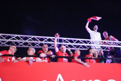 La Cultural celebra el ascenso a Segunda División en Guzmán.