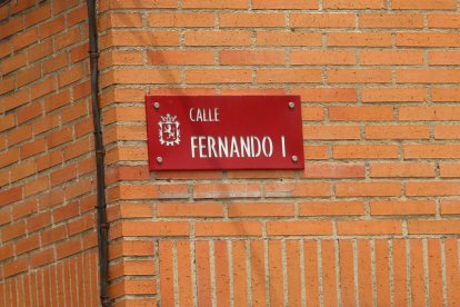 Señalización de la calle Fernando I.
