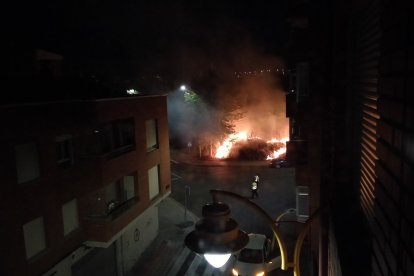 Incendio en el barrio de San Esteban en León.
