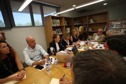 Reunión en Carucedo del Patronato de la Fundación las Médulas con los alcaldes y representantes de la Ule, Uned y otras instituciones
