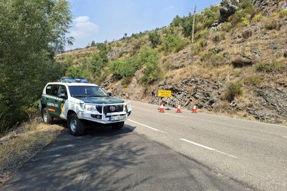 Guardia Civil en Quintanilla de Losada durante los incendios de agosto de 2025.