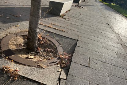 Mal estado de la plaza de San Marcos en León.