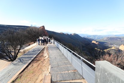 El plan de recuperación de Las Médulas avanza con la recuperación y la protección de infraestructuras y del entorno.