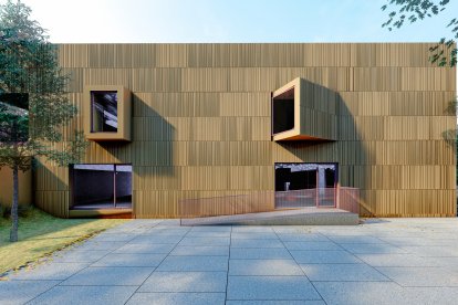 Diseño de una de las fachadas laterales.