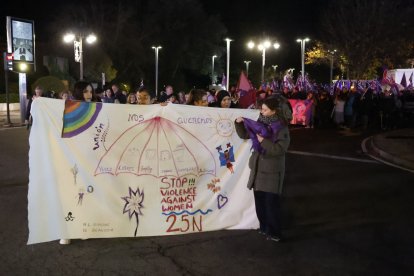 Manifestación por el 25-N en León.