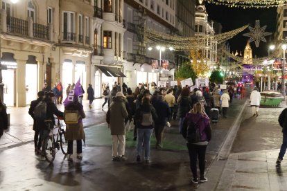 Manifestación por el 25-N en León.