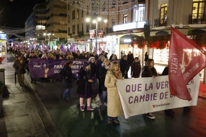 Manifestación por el 25-N en León.