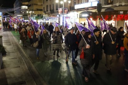 Manifestación por el 25-N en León.