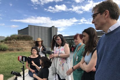 Diferentes momentos del rodaje.