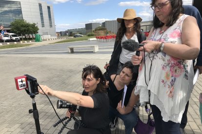 Diferentes momentos del rodaje.