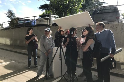 Diferentes momentos del rodaje.