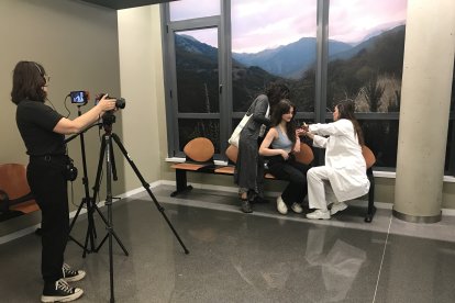 Diferentes momentos del rodaje.