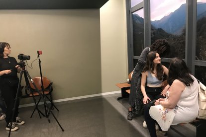 Diferentes momentos del rodaje.